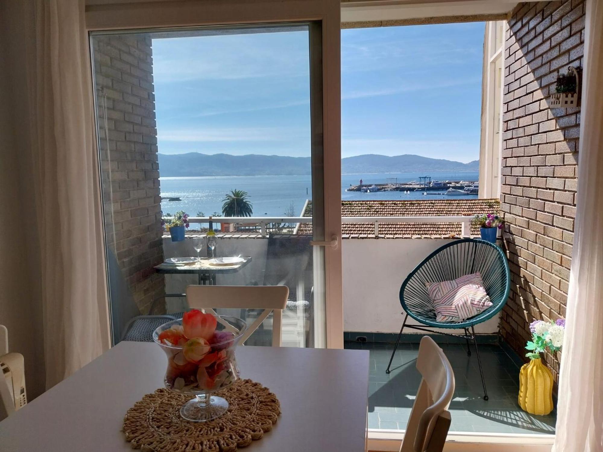 Vista Faro, Playa Panadeira Apartment Sanxenxo Exterior foto